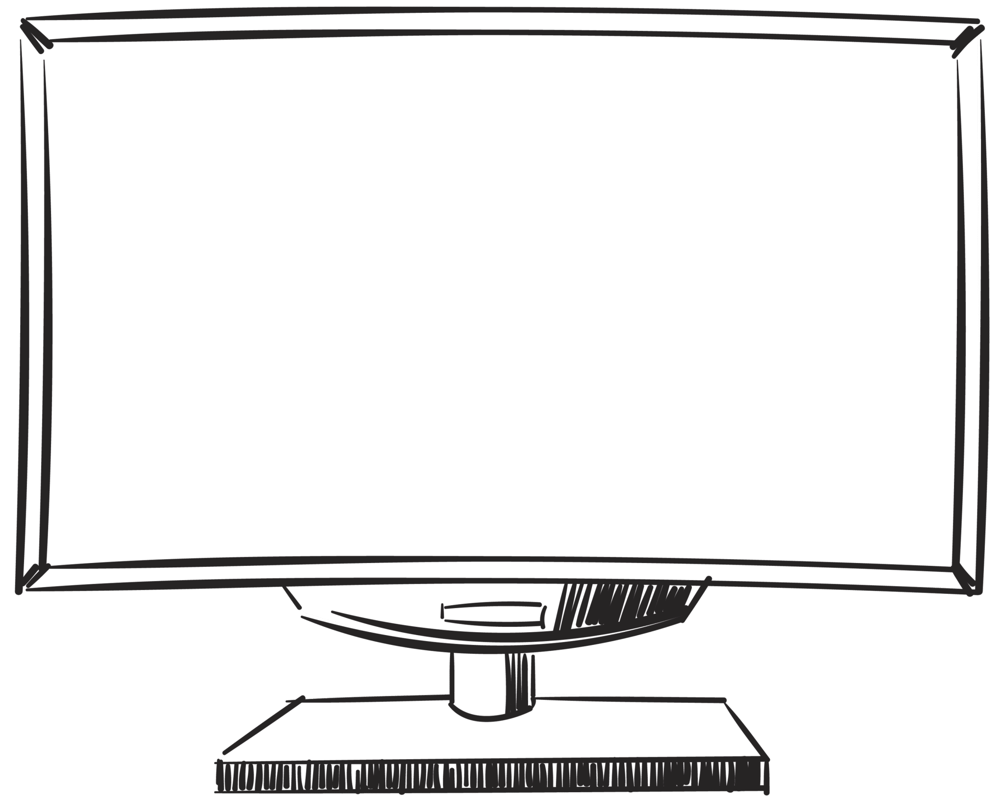 Sketched Monitor Screen