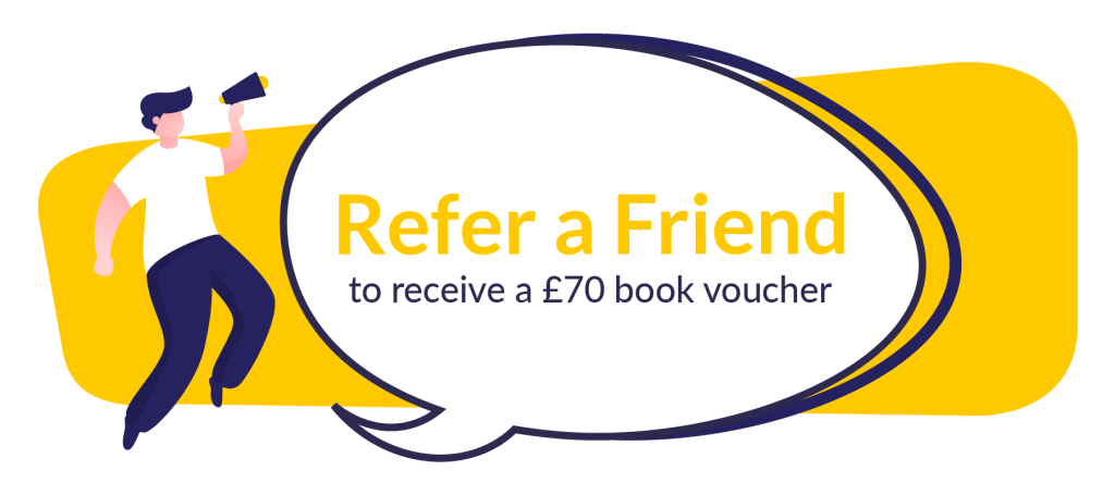 Refer a friend to win a £70 book voucher