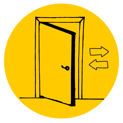 Door - Retention Icon in Yellow