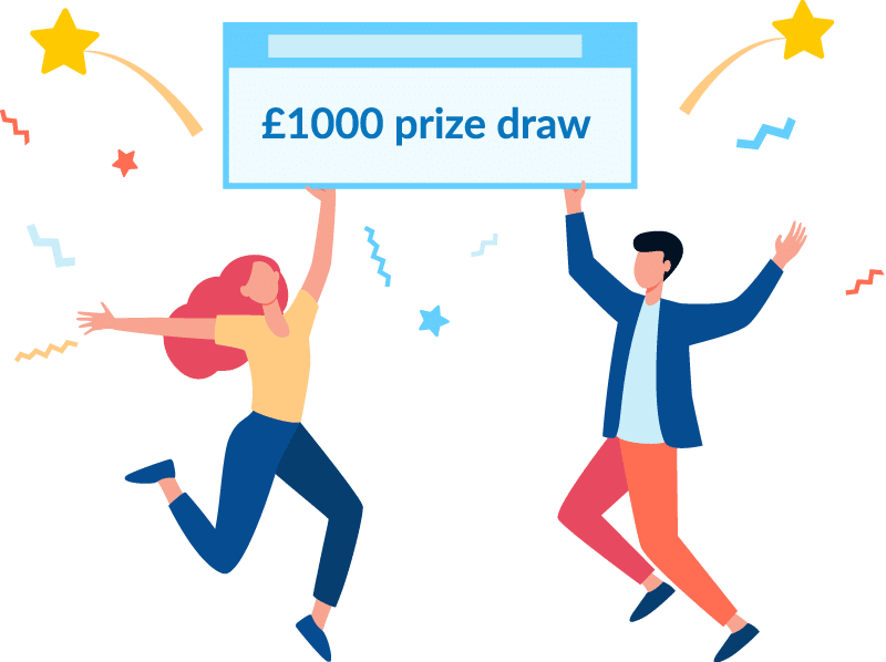 £1000 Prize Draw Illustration